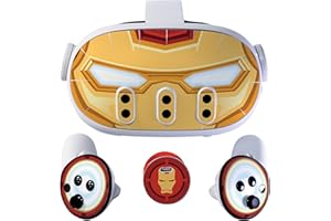 LOUCID SKINZ VR Accessories Compatible with Meta Quest 3 - Headset Virtual Reality Accessories Protective Cover Skins Compatible with Oculus Quest 3 (Iron Mask)