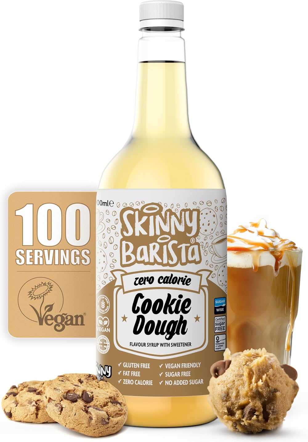 The Skinny Food Co Cookie Dough Syrup Zero Calorie 1L - Sugar Free