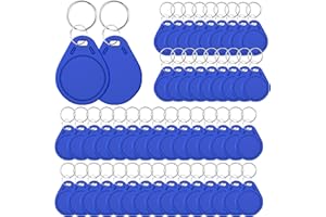 100Pcs Blue Mi-fare Ultralight C (ULC) Key Fobs,13.56MHz NFC RFID Tags (MF0ICU2),Reusable Contactless IC Cards for Upgraded S