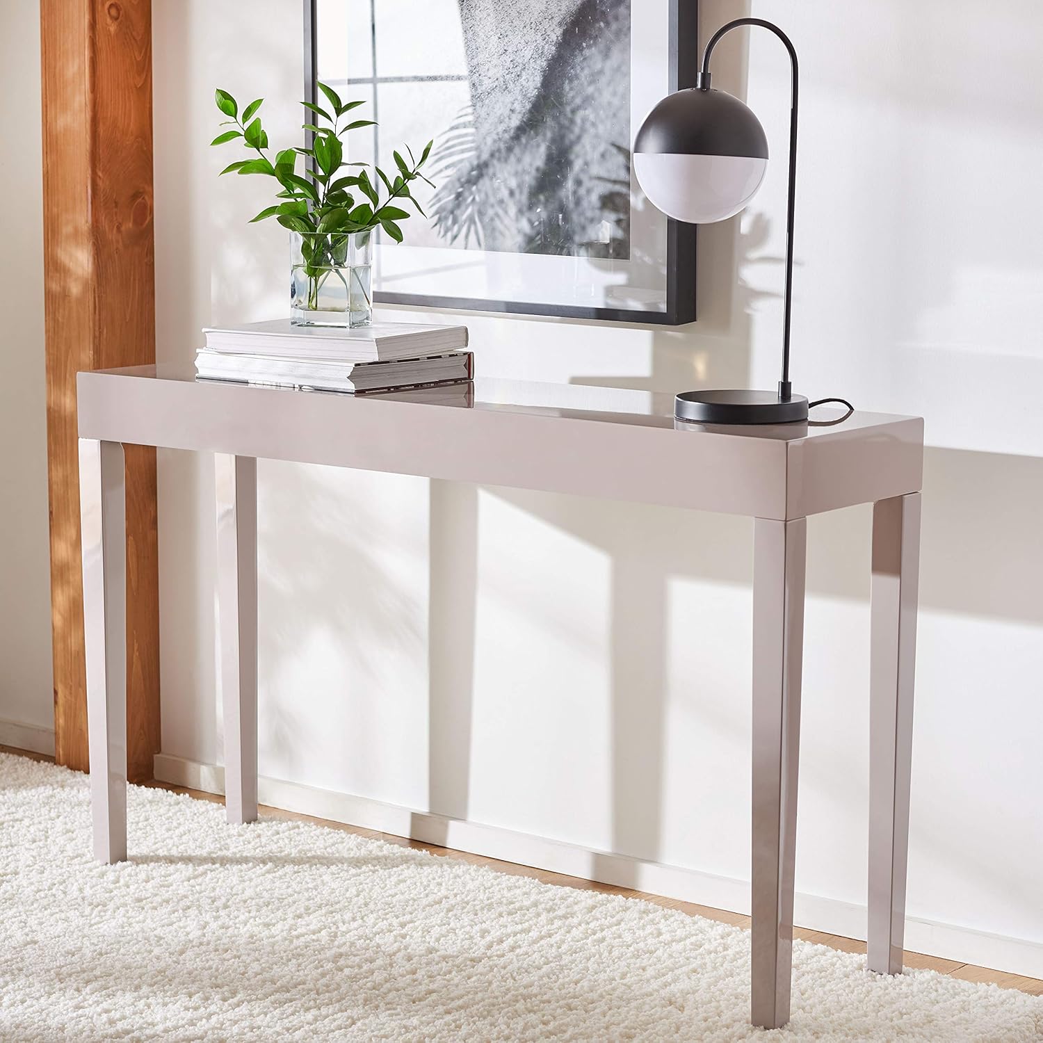 Safavieh Home Collection Mid-Century Scandinavian Kayson Taupe Console Table