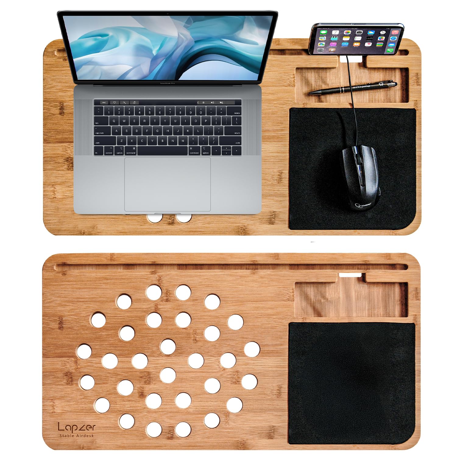 MikaMax - Lapzer - Laptop Desk - Large - Airholes