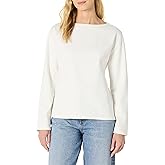 Amazon Essentials Women's 100% Cotton Heavyweight Relaxed-Fit Long-Sleeve Boatneck Top