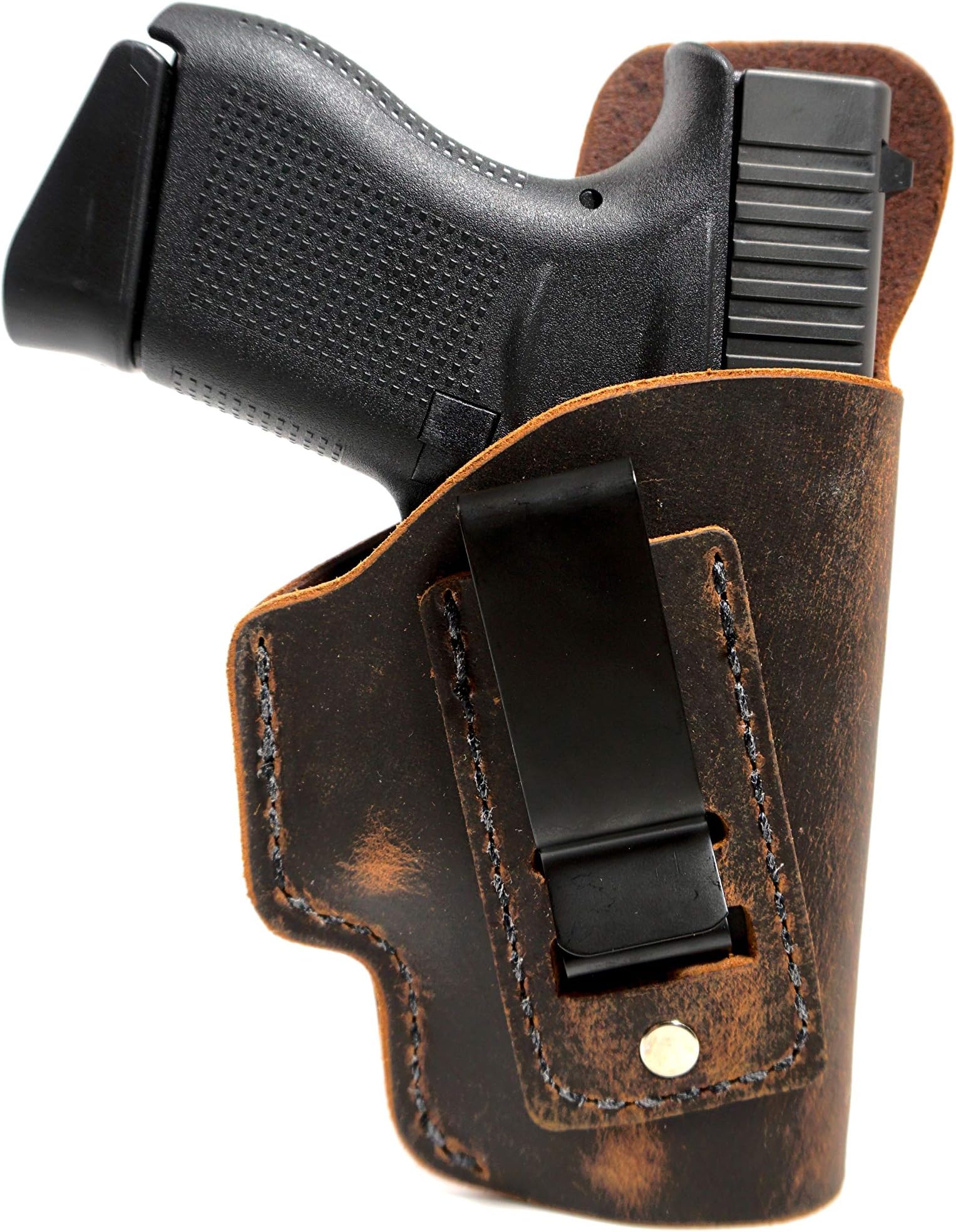 Kimber Micro 9mm Holster - Concealed Carry - Soft Sided Leather Inside the Waistband (IWB) Concealed Carry Holster - IWB Leather Holster - Micro 9 Holster - CCW Holster - Leather Holster - Made in USA