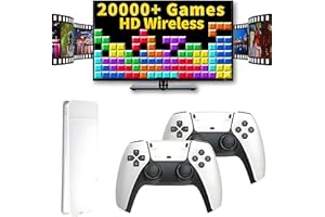 MIAFAEWEL Retro Game Console, Classic Video Games with 4K HDMI, 20000+ Games and 19 Emulators, Classic Nostalgic Retro Game Play, Dual 2.4G Wireless Controllers.