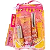 Lip Smacker Pink Lemonade Glam Bag Makeup Set for Girls | Lip Balm, Lip Gloss, Nail Polish, & Lotion | Christmas Make Up Collection | Holiday Present | Gift for Girls | Set of 4