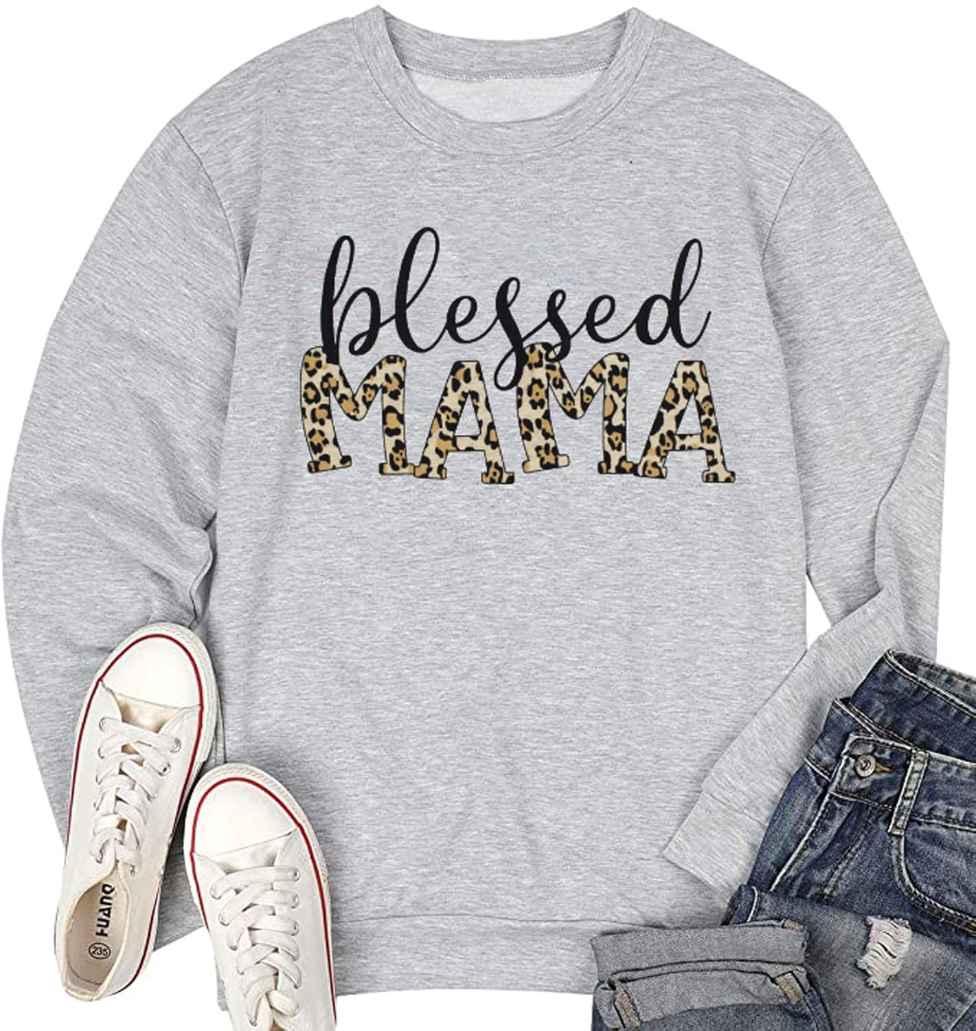 Blessed in Leopard Sweatshirt