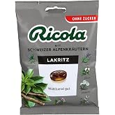 Ricola Licorice Sugarfree Throat Cough Drops Imported from Germany Shipping from USA - 75g
