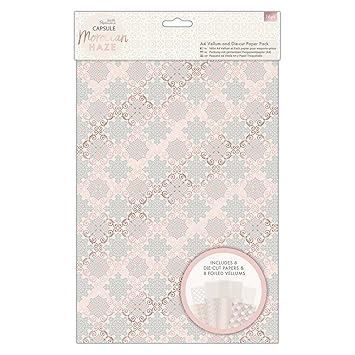 Papermania Capsule, Papier, Moroccan Haze, A4 Vellum and Laser Cut Paper Pack (Pack of 16)