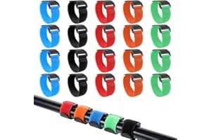 ZYGHJORT 20PCS Fishing Rod Straps, Fishing Pole Straps Colorful Tackle Ties Cable Holders Fit Angler's Accessory for Organizing and Protecting Fishings Rods Fit for Casting Rods, Fly