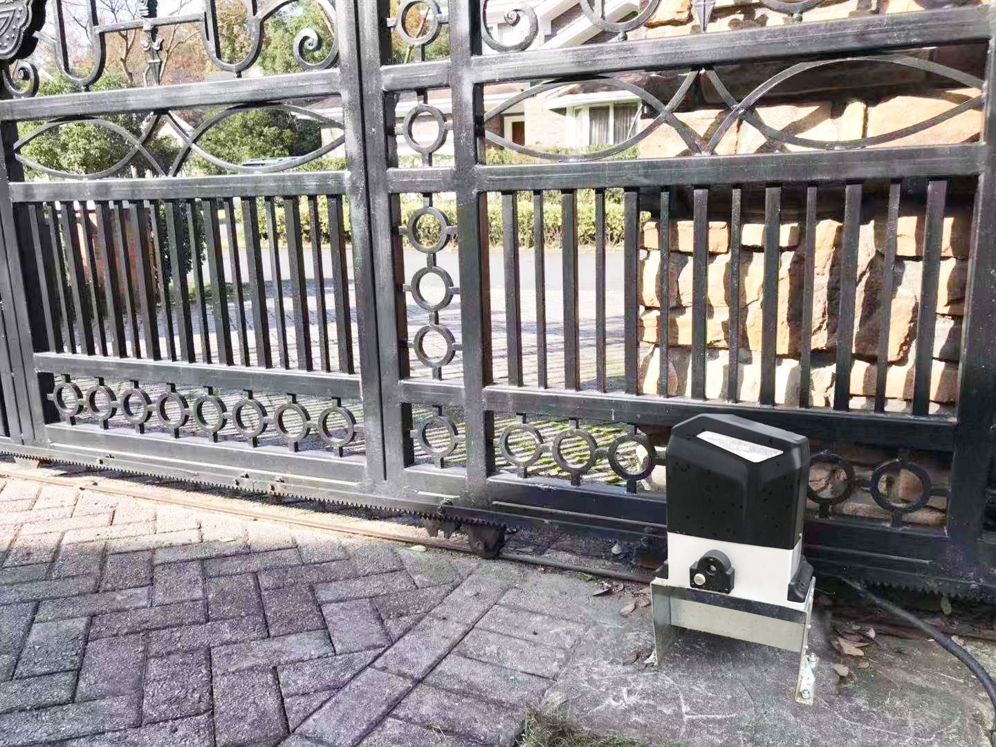 TOPENS CK1200 Automatic Sliding Gate Opener Kit Sliding Gate Motor for Heavy Duty Slide Gates Up to 3400 Pounds and 40 ft, Chain Driven Driveway Security Slide Gate Operator