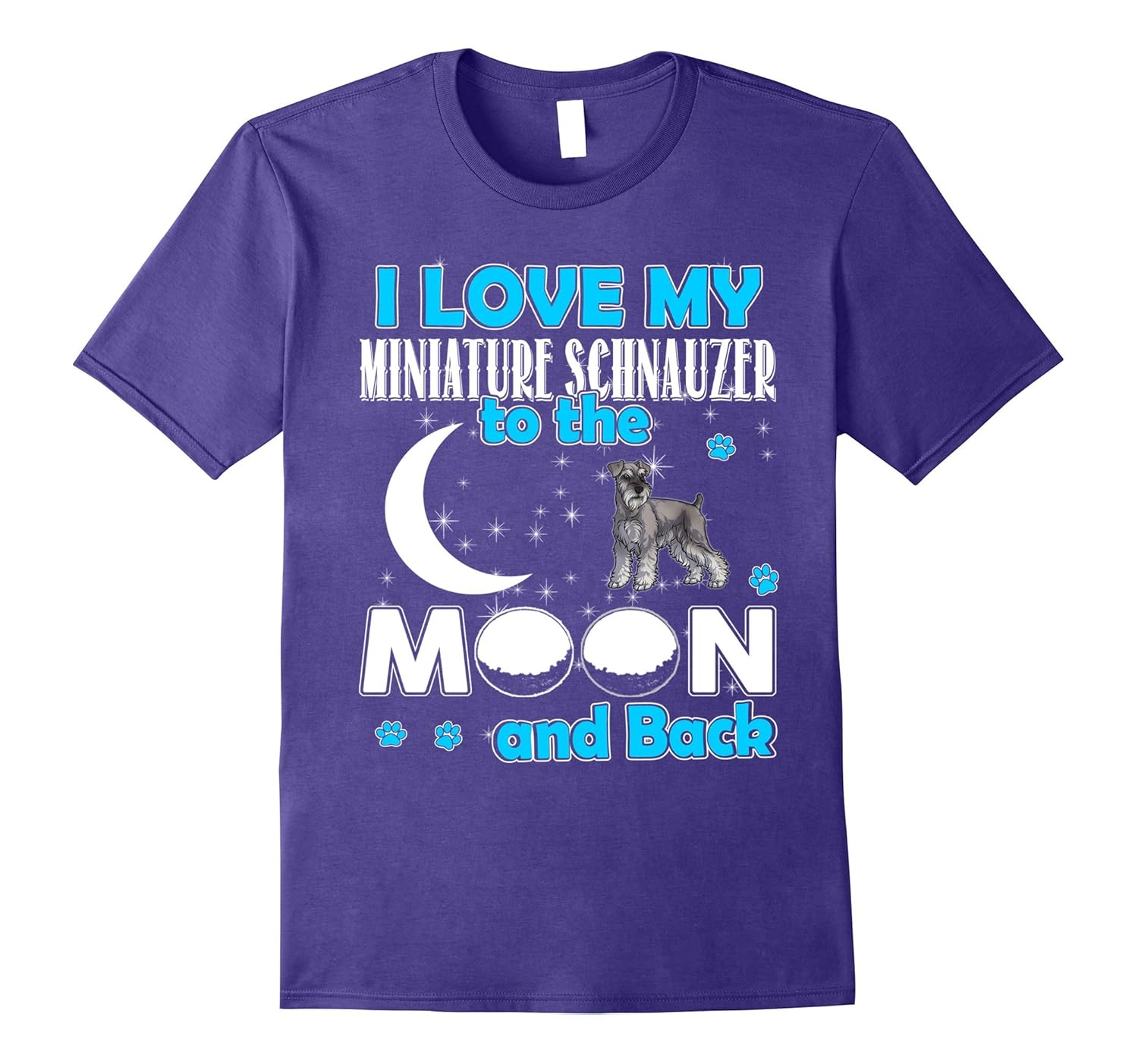 I Love My Miniature Schnauzer T-Shirt Gift For Dog Lovers-ANZ