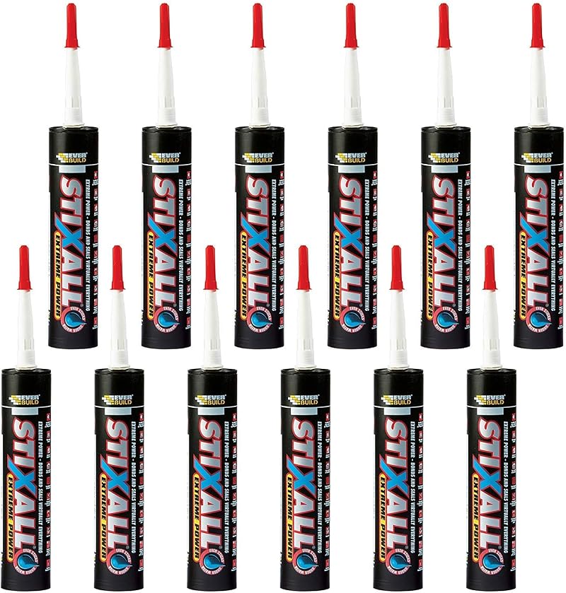Everbuild Stixall Extreme Power Adhesive Clear 290ml Box of 12
