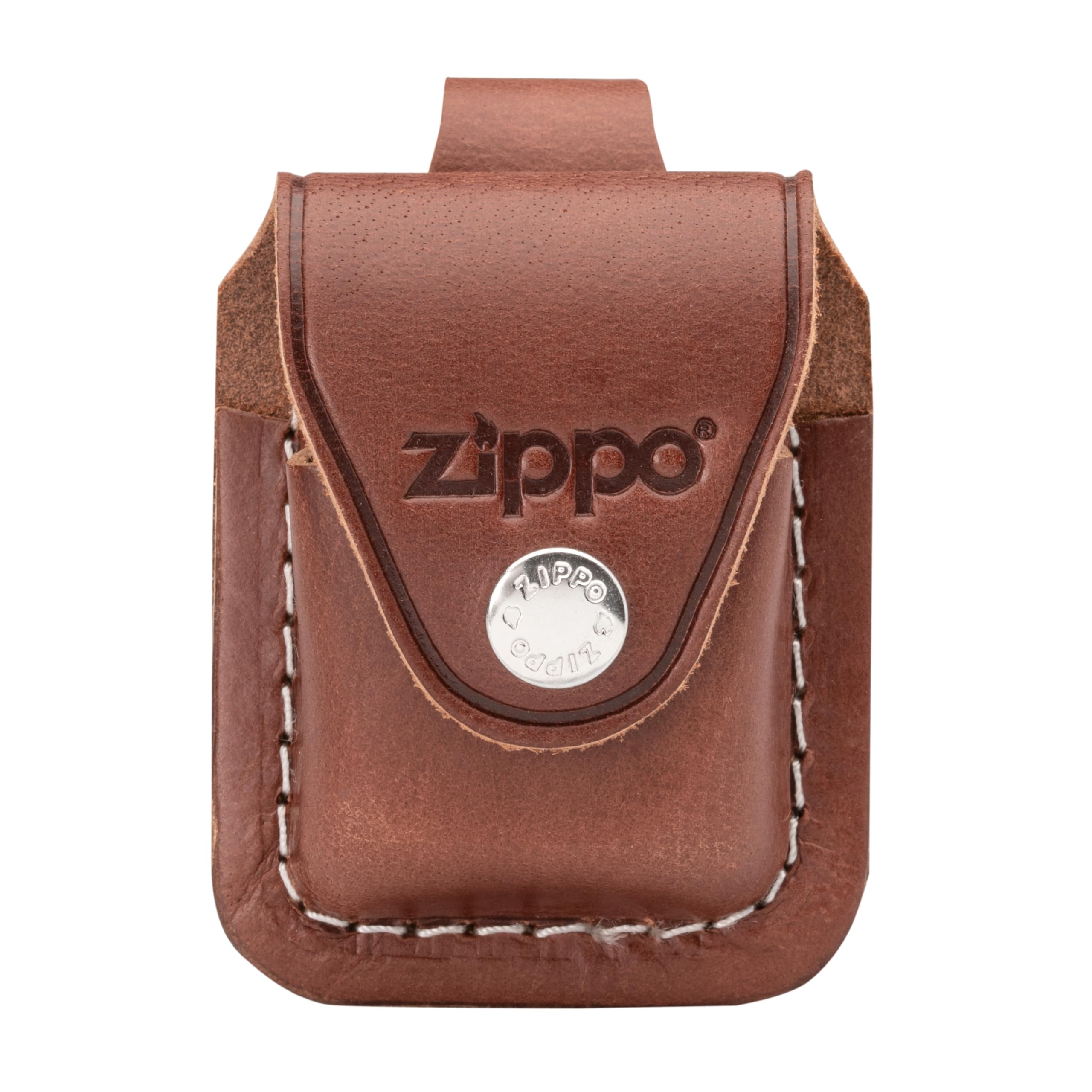 Zippo Pouch With Loop - Brown