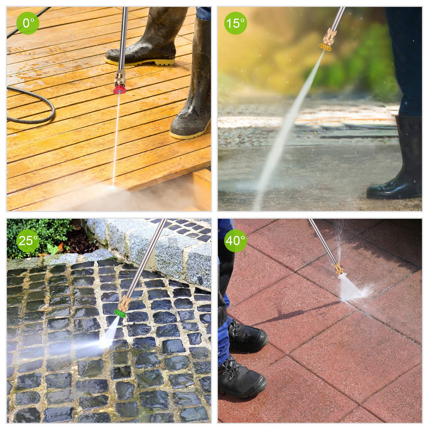 WHOLESUN 3000PSI Electric Pressure Washer 2.4GPM 1600W Power Washer