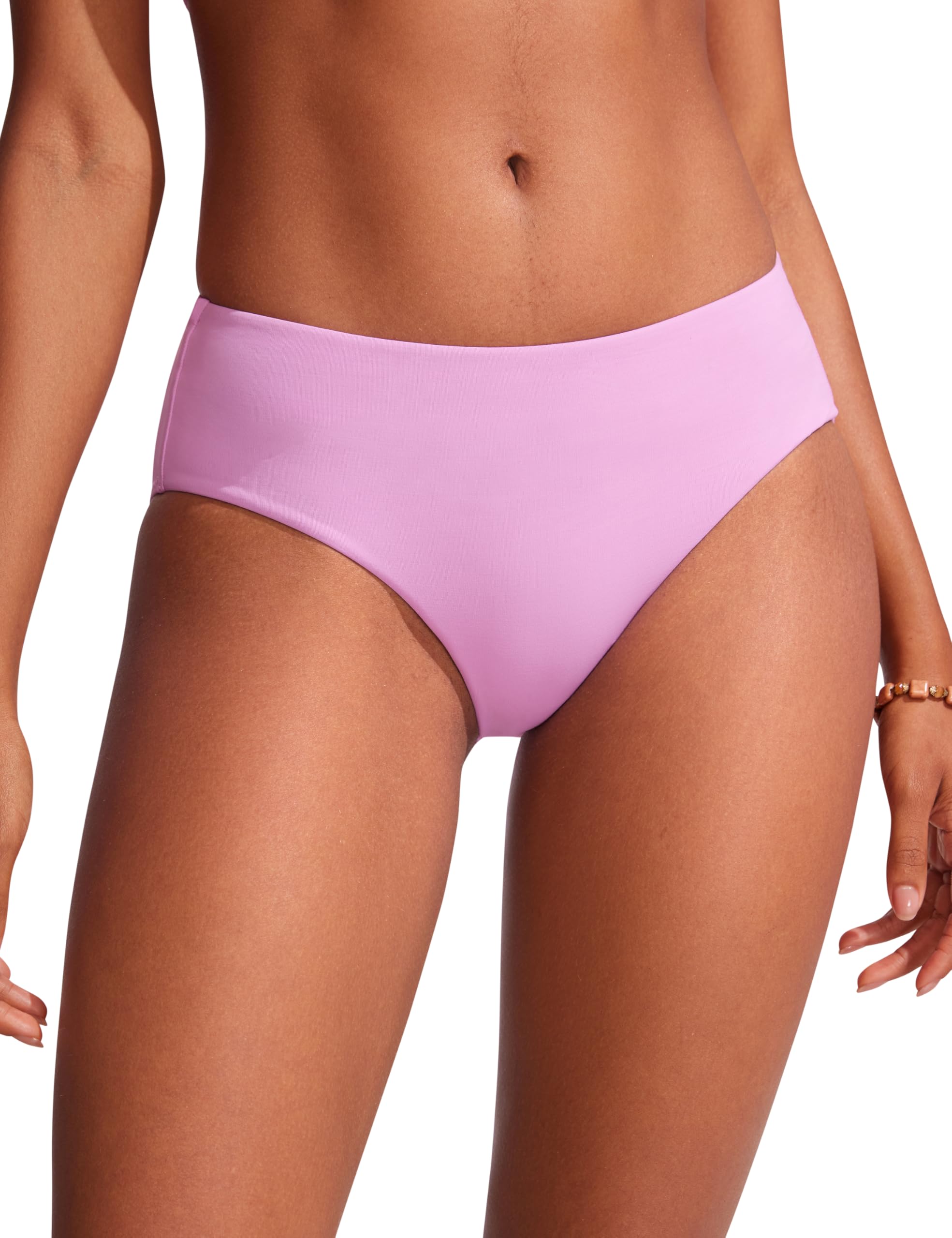 CRZ YOGA Bikini Bottoms for Women Mid Rise Full
