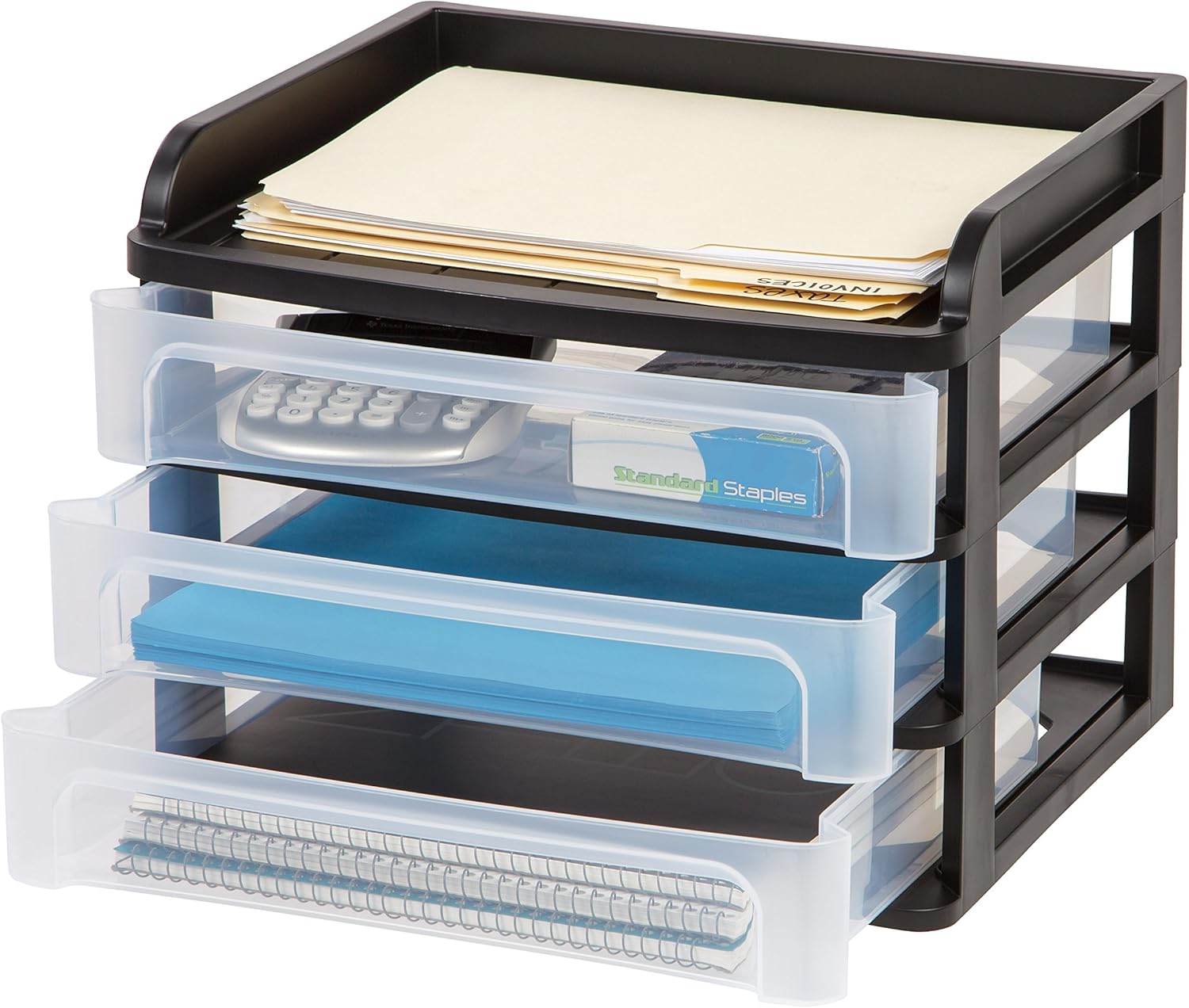 IRIS USA, Inc. DDS-M3 Medium Desktop Drawer System, Black: Home & Kitchen