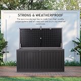 Olsen & Smith Waterproof Cushion Storage Bench 270L Outdoor Garden Box view 4