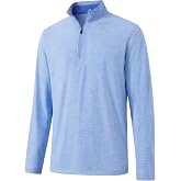M MAELREG Quarter Zip Pullover Men Print Dry Fit Long Sleeve Golf Shirt | Quick-drying,Moisture-wicking,Lightweight,Breathable,4-Way,Stretch,Casual,Performance UPF50+
