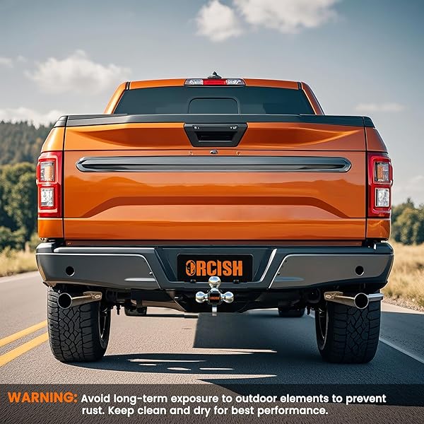 ORCISH 360° SWIVEL TRAILER HITCH, TRI-BALL MOUNT WITH PIN & HEAVY DUTY HOOK, CHROME-PLATED TRAILER BALL SIZE 1-7/8″, 2″ AND 2-5/16″, FIT 2 INCH HITCH RECEIVER, ROTATING BALL HITCH, TOWING HITCH