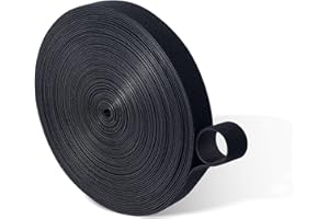 Fastening Cable Management Roll, 45ft x 3/4inch Reusable Fastening Tape, Double-Sided Hook-and-Loop Cable Management, Self-gr