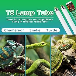REPTI HOME T8 UVB Reptile Light 15W 5.0-2 Pack,UVA