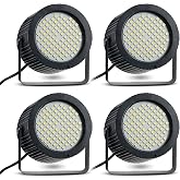 Funtery 4 Pcs Strobe Lights 88 LEDs Sound Activated Stage DJ,White | Sound Speed Control in Bar Karaoke Wedding Dance Room, Bright Flash Effects for Halloween Christmas Birthday Party Shows