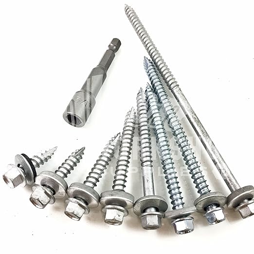 50 x 25mm CORRUGATED ROOFING SCREWS + 1 x TEK BIT Amazon.co.uk DIY