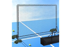 HamRoRung 9.3*7.4ft Portable Tennis Rebounder Net, Tennis Practice Wall, Tennis Training Net for Tennis Racquet Sports Ball Pickleball, Tennis Backboard Net for Tennis Court Backyard Outdoor Training,