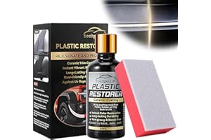 TOCUPOIN Plastic Restorer for Cars, Instant Back to Black Trim Restore, Lasting Auto Ceramic Trim Coat, More Than A Dressing, Effective Bring Plastic, Rubber, Vinyl Back to Life, Resists Water, Uv Rays, Dirt