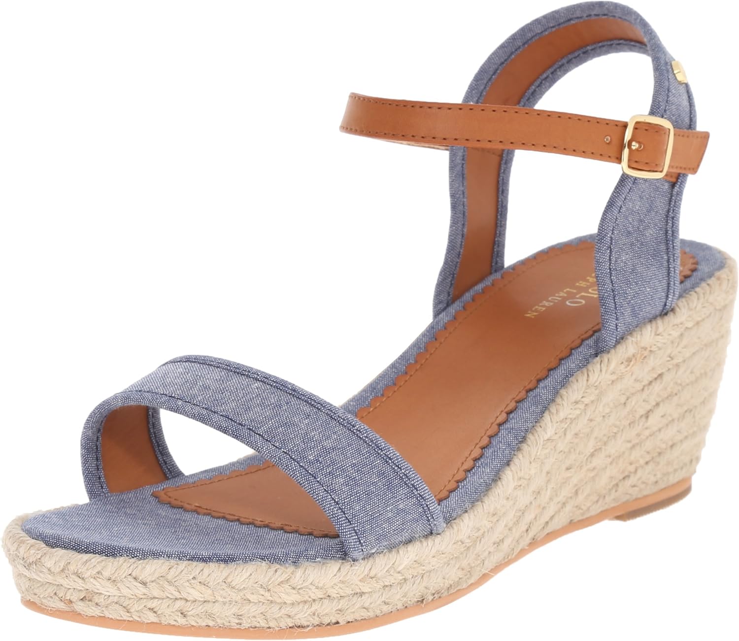 Polo Ralph Lauren Kids Carmen B Cham W/ Jute Fashion Wedge