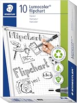 Staedtler 356-9 Lumocolor Flipchart Markers Black Box of 10