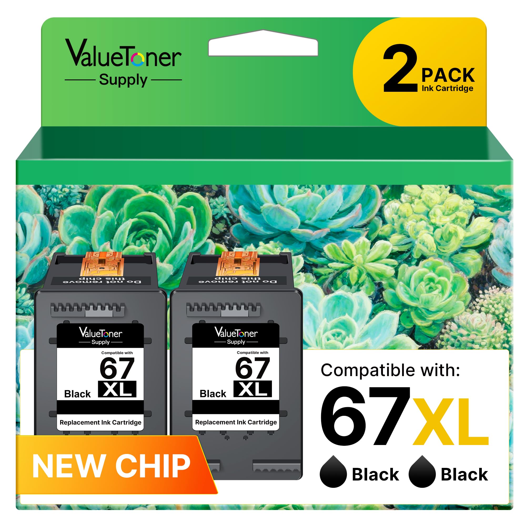 Photo 1 of *UNTESTED*
67XL 67 Ink (2 Black) for HP Ink 67 XL High Yield for HP 67XL Black Ink Cartridge for DeskJet 4155 2755e 2755 2752e 2700 2855e 2852e 2800e 4255e 4155e Envy 6055e 6055 6052e 6458e