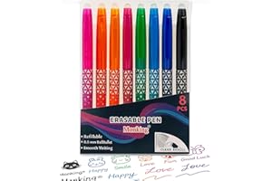 Erasable Gel Ink Rollerball Pens, Large Capacity 0.7mm Liquid Ink Gel Pens Quick-Drying Rolling Ball Pens for Students, Offic