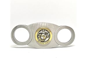 US Marines Cigar Cutter for Marine Corp, Self-Sharpening Double Guillotine Blades in Gift Box by Cigar Cutters by Jim