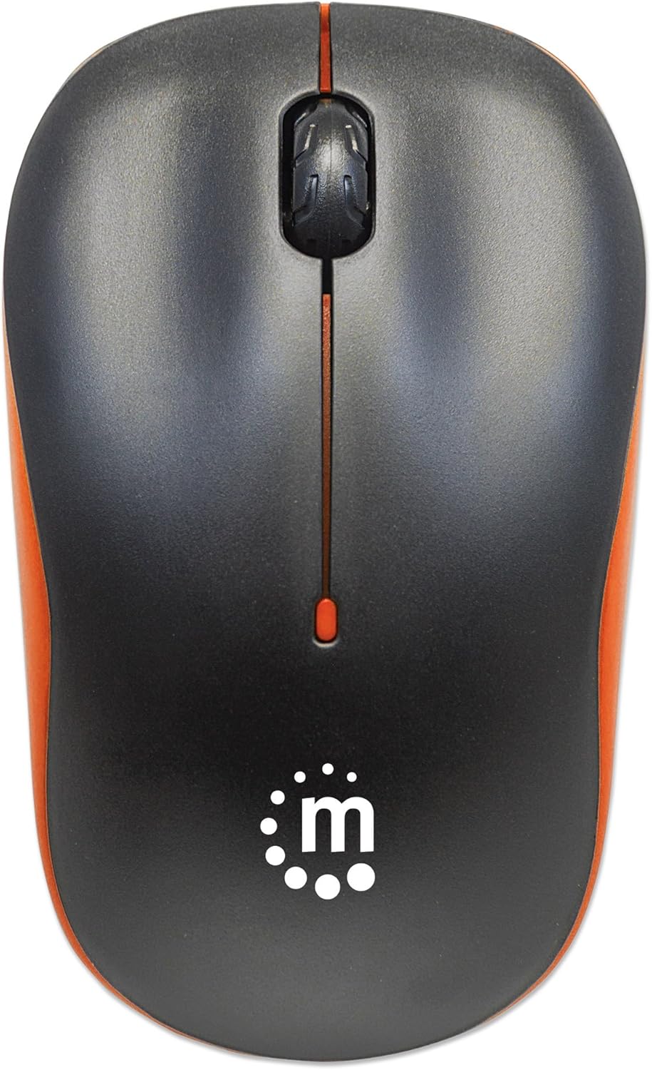 Manhattan Success Wireless Mouse, Black/Orange, 1000dpi, 2.4Ghz (up to 10m), USB, Optical, Three Button with Scroll Wheel - Image 4