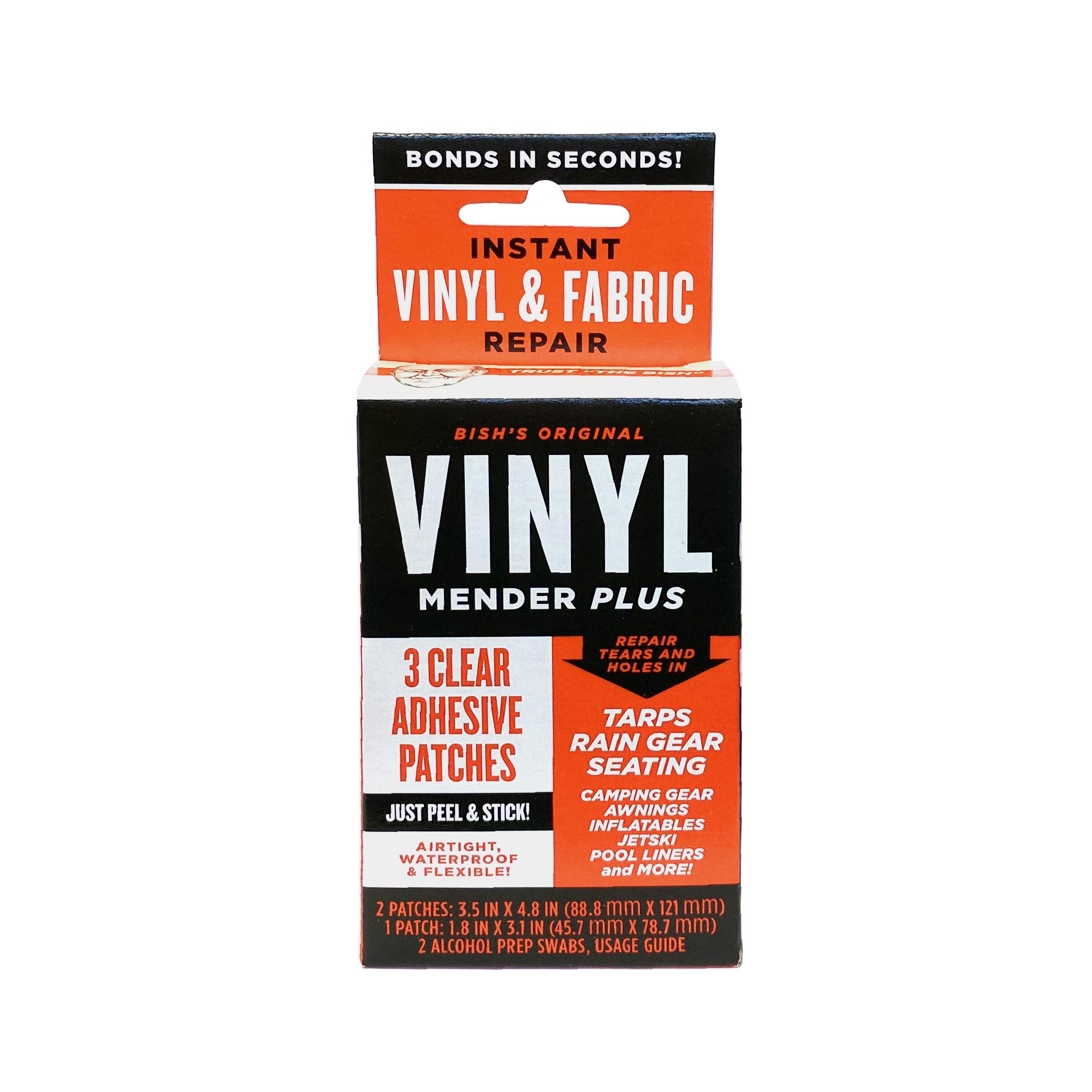 Tear Mender Vinyl Mender Clear Adhesive Patches, 40 Sq. Inches, BRT-1 (Packaging may vary)