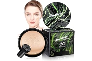 DFJDSKL Air Cushion CC Cream Mushroom Head Foundation - Moisturizing BB Cream Foundation, Long-Lasting Waterproof New Mushroom Head Air Cushion CC Cream Concealer for Even Skin Tone (Ivory, 1 PCS)