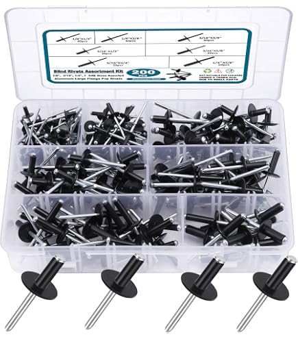 Amazon.com: 220PCS Large Flange Aluminum Blind Rivets，Black