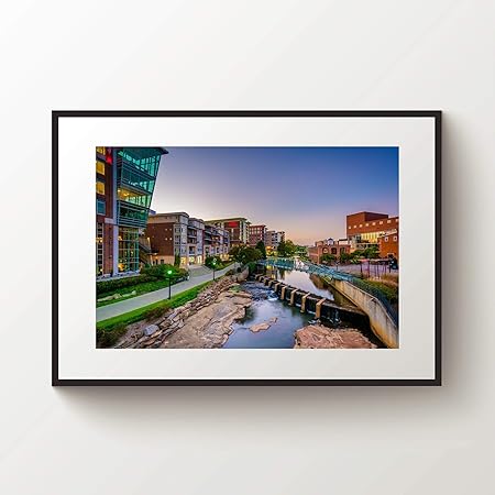 Amazon Com Rfy9u7 Greenville Sc Art Greenville Art Greenville Sc Poster Greenville South Carolina Print South Carolina Wall Art Photography Posters Prints