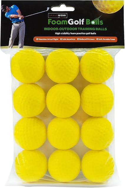 Yellow foam practice golf balls Clearance