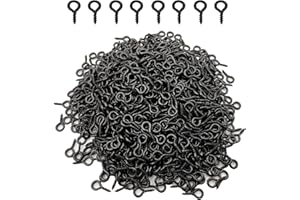 IDEALSV Black 1000 Pcs Small Screw Eye Pins Jewelry Making Eyelet Hook for Craft 10 x 5mm