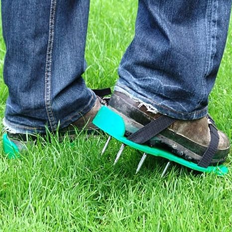 tinxi® Rasenlüfter Rasenbelüfter Rasenentlüfter Vertikutierer Rasen