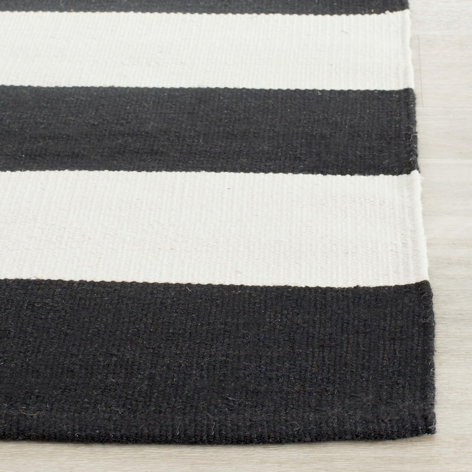 Black And White Striped Rug Geometric Kitchen Patterns Back