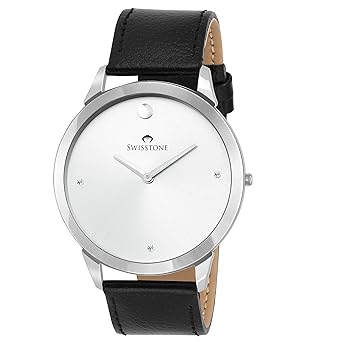 Swisstone Analogue Silver Dial Mens|Boys Watch Slim110-Silver