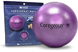 Tune Up Fitness Coregeous Ball – 7.5″ Inflatable Therapy Ball for Core Activation, Psoas & Abdominal Release, Mobility Training & Recovery (Iris)