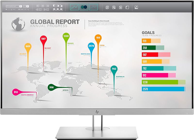HP EliteDisplay E273q 27in QHD Monitor 16:9 5ms Renewed Black Silver