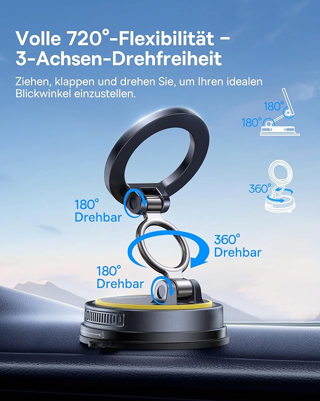 VC2 Flex Vakuum Magnet Handyhalterung Auto Magnetische