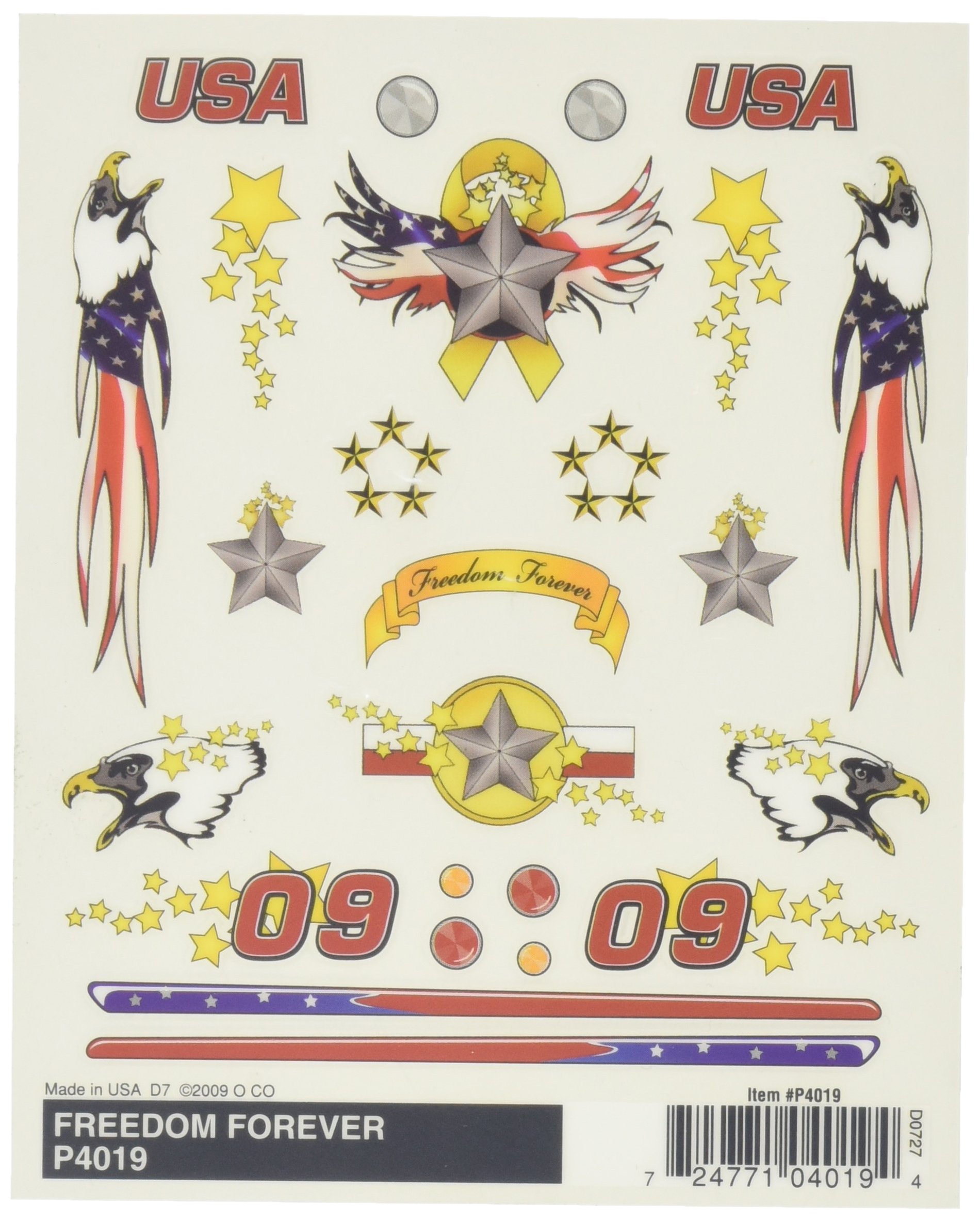 Woodland Scenics Pine Car Derby Dry Transfer Decal 4 x 5-inch Sheet-Freedom Forever