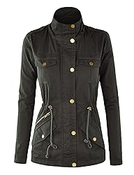 Made By Johnny MBJ WJC643 Womens Pop of Color Parka