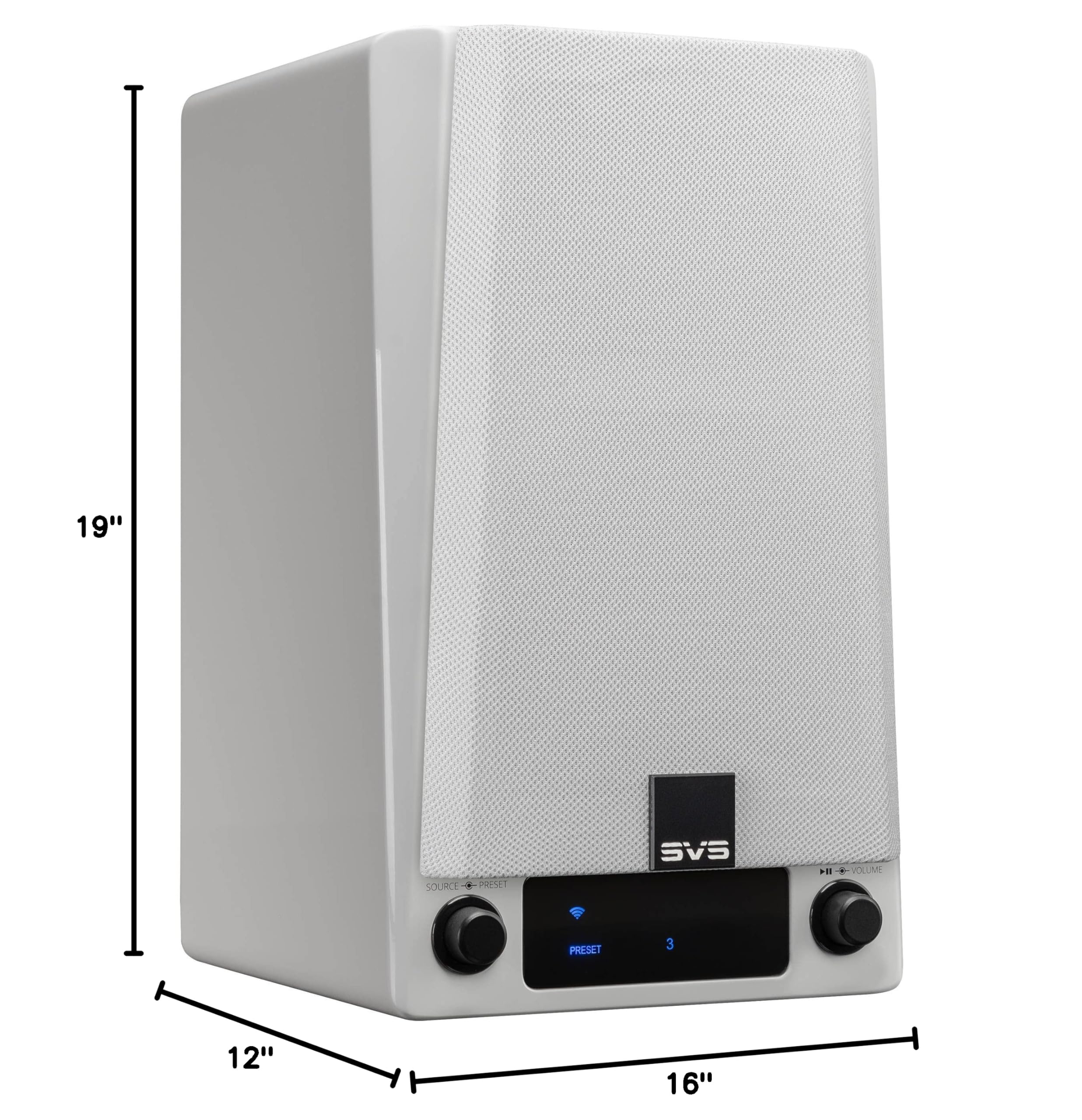 SVS Prime Wireless Pro Powered Speaker System with Chromecast and Airplay 2 - Pair (Piano Gloss White)